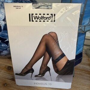 Wolford Individual 10 Stay-Up Thigh Highs – Black (New) size Large Nordstrom